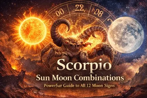 Scorpio Sun Moon combinations astrology guide showing how Scorpio identity blends with each Moon sign