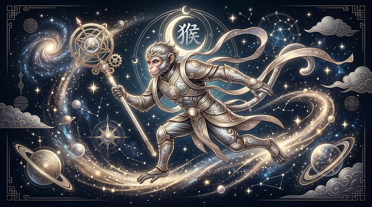 Chinese Monkey zodiac sign premium symbolic image
