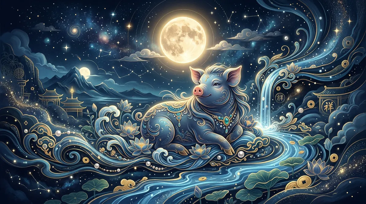 Chinese Pig zodiac sign premium symbolic image
