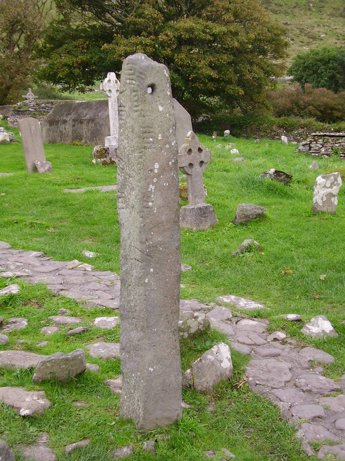 Ogham stone connected to Druids and Celtic Astrology through sacred writing and symbolic tradition