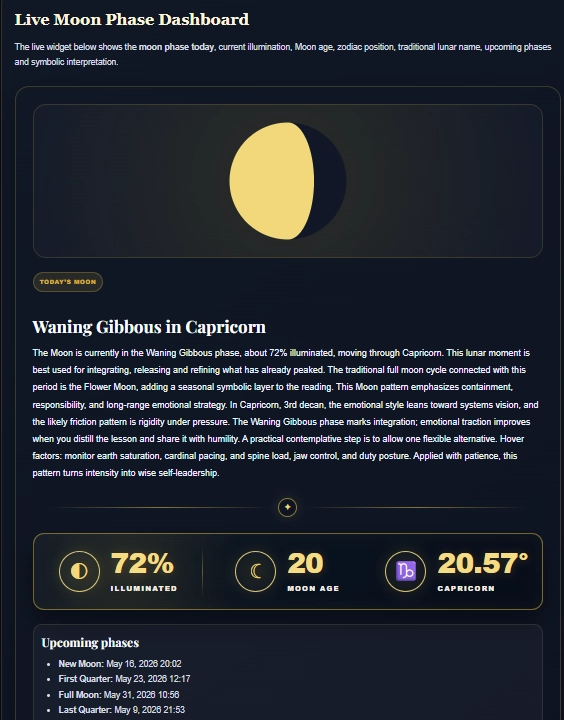 moon phase widget preview