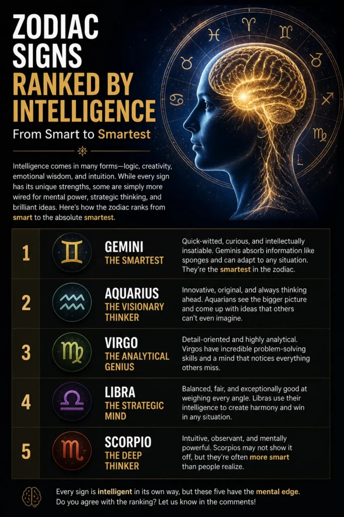 Zodiac Signs Ranked by Intelligence: The Smartest Signs Explained