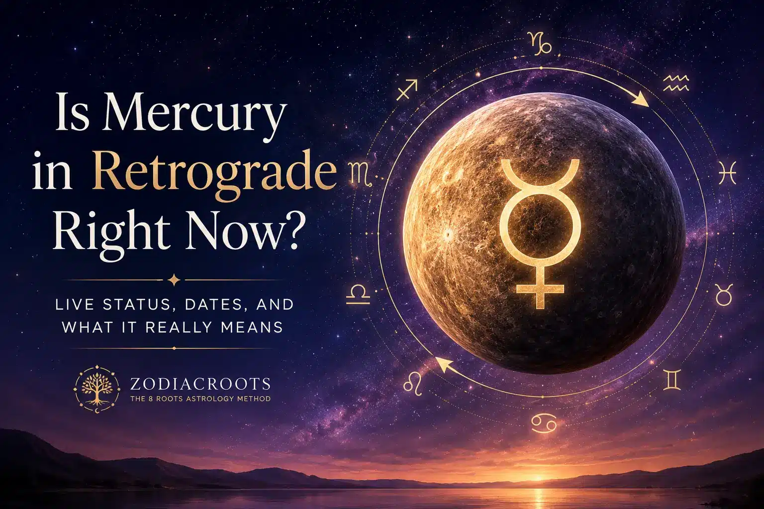 Mercury retrograde status widget preview